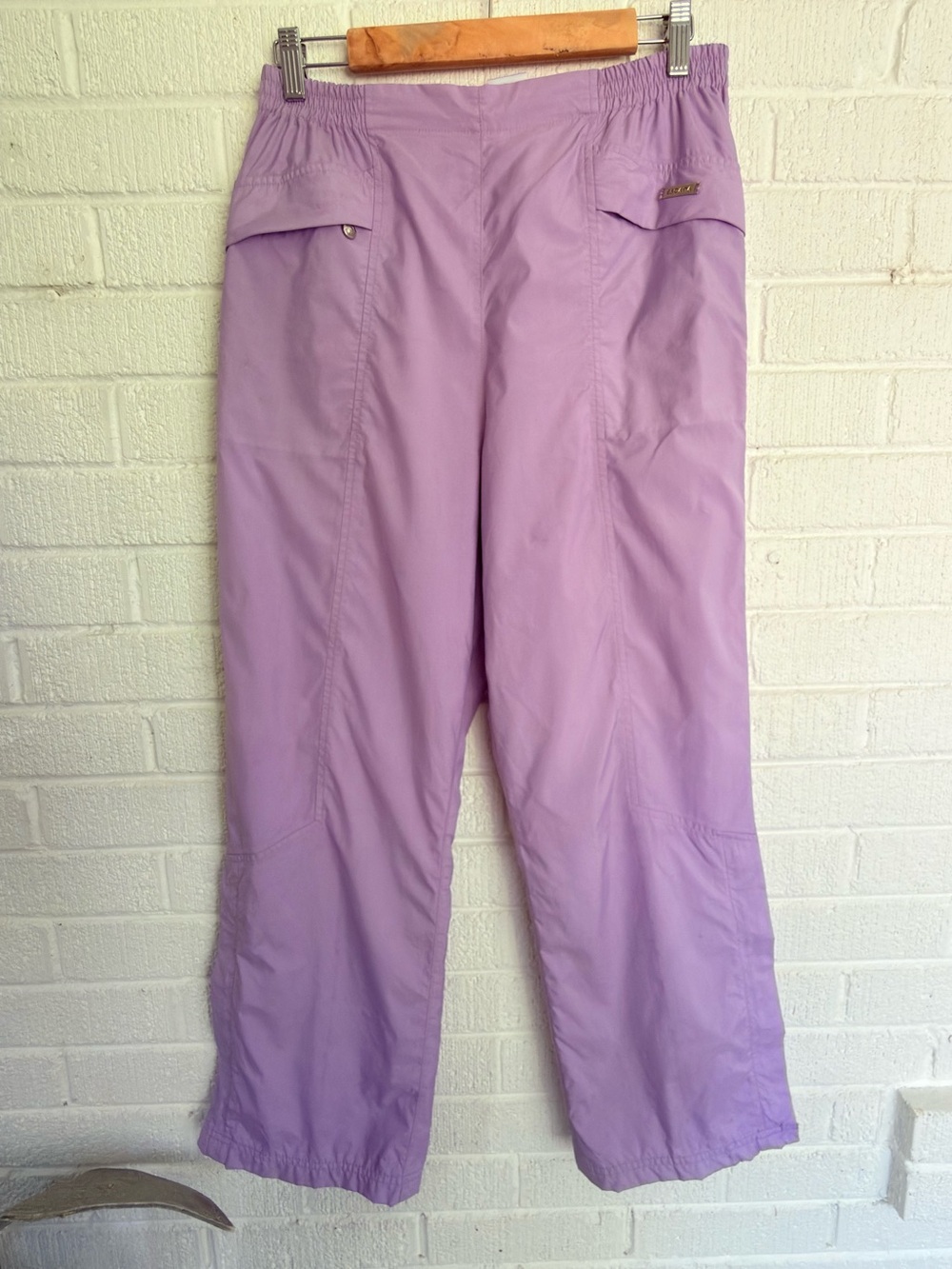 Escada Lavender Lightweight Track Pants with Pocket Flaps